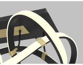 Wofi 9134-204 - LED Stmievateľný prisadený luster INDIGO LED/64W/230V čierna/zlatá