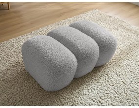 Svetlosivá podnožka z textílie buklé Hippolyte – Bobochic Paris