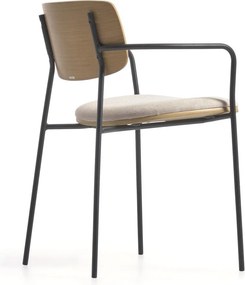 Jedálenská stolička v čierno-prírodnej farbe Maureen – Kave Home