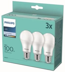 Philips 8718699694906 Žiarovka Philips LED E27, 14W, 1521lm, 4000K, biela, 3 ks v balení