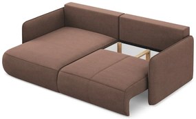 Ružová rozkladacia/s úložným priestorom rohová pohovka (ľavý roh) Nanea – Makamii