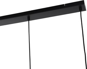 Inteligentné závesné svietidlo čierne s dymovým sklom 4-svetlá vrátane 4 Wifi ST64 - Laura