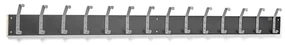 Nástenný vešiak HÄNGA, 2000 mm, 14 dvojitých háčikov, čierna
