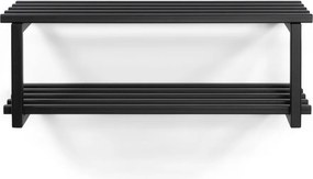 Čierna kovová závesná skrinka na topánky 71x26x34 cm Marco – Spinder Design