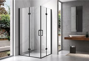 BPS-koupelny Obdĺžnikový sprchový kút ZES KZ12D BL 120x80 čierna/transparent - bez vaničky