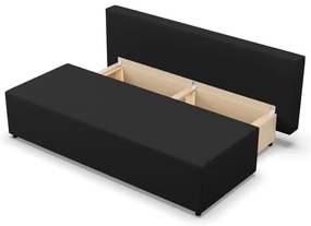 Dvojmiestna pohovka FERMO Lux rozkladacia, čierna