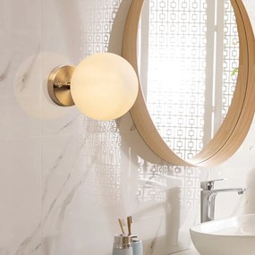 Nástenné svietidlo v bielej a bronzovej farbe ø 15 cm Atmaca – Opviq lights
