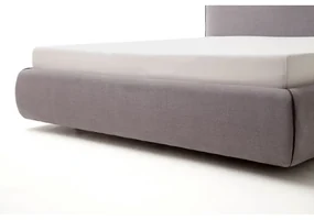 Sivá čalúnená dvojlôžková posteľ 180x200 cm Milan - Meise Möbel