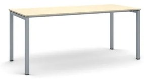 Stôl PRIMO SQUARE so sivostriebornou podnožou 1800 x 800 x 750 mm, breza