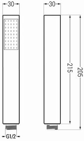 Mexen príslušenstvo - 1-bodový ručný sprchový set R-77, čierna, 785775053-70