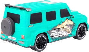LEAN Toys Diaľkovo ovládané RC auto s dinosaurom v mierke 1:10, zelené