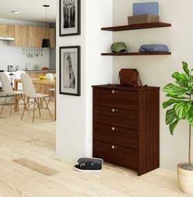 Skriňa na topánky Marienne 60 cm - 4 dvierka wenge
