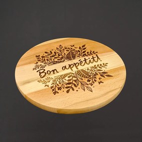 AMADEA Drevená servírovacia doska - podnos listy, masívne drevo, 25 cm