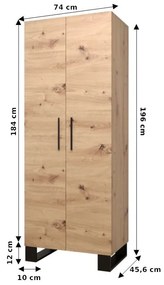 Predsieňová zostava Amanda 7 (dub artisan + zelená). Vlastná spoľahlivá doprava až k Vám domov. 1085913