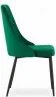 Set 2 stoličiek IMOLA - tmavozelený zamat / čierne nohy
