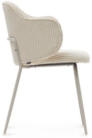 Béžové čalúnené jedálenské kreslá v súprave 2 ks Yunia – Kave Home