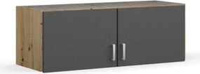 Skriňový nástavec Bremen, 91 cm, dub artisan/tmavo šedý%