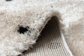 Koberec FLUFFY 2370 shaggy bodky - krém / antracit