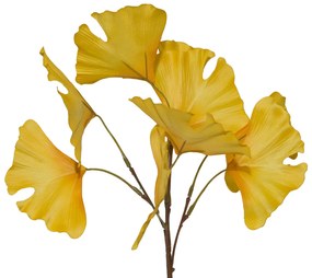 Dekoratívna kvetina 37 cm, s listami 20 cm, kvet 9 cm, žltá