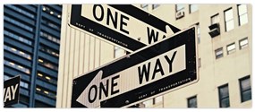 Obraz - New York ONE WAY (120x50 cm)