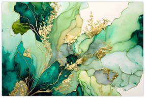 Obraz - Zelená abstrakcia (90x60 cm)