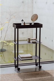 Čierny kovový pojazdný regál 60x97x30 cm Nolle – noo.ma