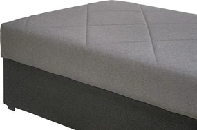 Posteľ Ormea 88x202 cm, sivo-hnedá/tmavo šedá látka