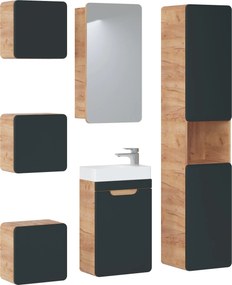 Comad Kúpeľňová skrinka pod umývadlo Aruba Cosmos 40/22 dub craft/vesmírne sivá