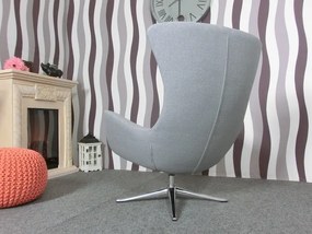(2329) HEPBURN III dizajnové otočné kreslo šede