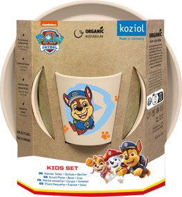 Detský riad Connect Organic Labková patrola žltý 3 diely