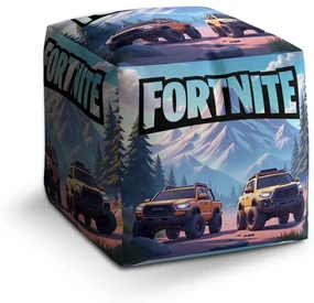 Sablio Taburet Cube FORTNITE Off-road autá: 40x40x40 cm