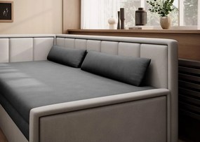 Sivá ženilková rozkladacia/s úložným priestorom pohovka 214 cm Fulgeo – ELTAP