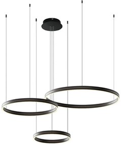 LED Luster na lanku GRAVITY LED/108W/230V čierna