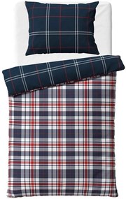 Flanelové posteľné obliečky Káro Oxford - 70 x 90 cm + 140 x 200 cm