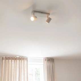 Moderné stropné svietidlo biele 2-svetlá nastaviteľné obdĺžnikové - Jeana