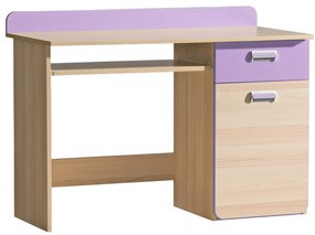 Písací stolík CORNETO L10 Farba: Jaseň coimbra / fialová
