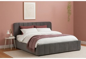 Posteľ AVENA 160 tm. šedá