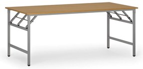 Konferenčný stôl FAST READY, 180x90 cm, sivostrieborná podnož, buk