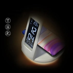 Retlux-LED Stmiev. lampa s bezdr. nab. Qi a displejom LED/6W/230V 3000/4000/6000K