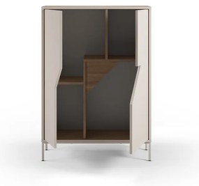 Komoda v dekore duba v krémovo-prírodnej farbe 85x120x40 cm Lilou – Marckeric