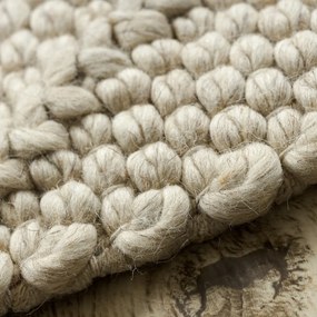 Dywany Łuszczów, Kusový koberec Tahar 99001B cream, 120x180, biela, obývacia izba