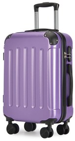 Kabínový kufor na 4 kolieskach 55x39x20cm ružovo fialová