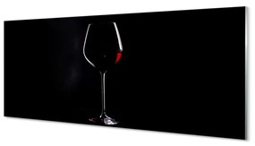Obraz plexi Čierne pozadie s pohárom vína 120x60 cm