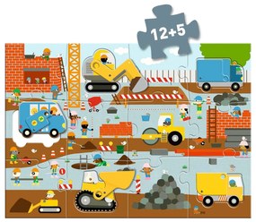 Puzzle - Stavenisko s pohyblivými vozidlami