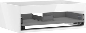 Mexen Box-A, závesná skrinka 70 cm, 1 zásuvka, biela lesklá, 91AX0-0700-235-1-00