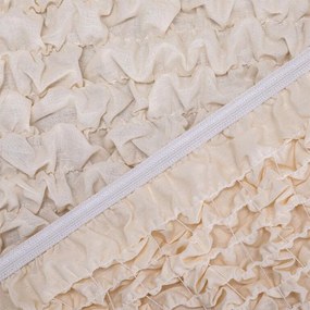 Bielastické poťahy FUCO biobavlna smotanové kreslo (š. 60 - 110 cm)
