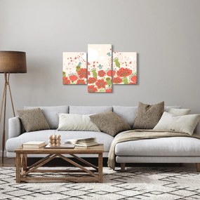 Obraz - Vtáčiky na rozkvitnutej lúke (90x60 cm)