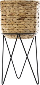 KVETINÁČ Z MORSKEJ TRÁVY SO STOJANOM AYA NATURAL SADA 2KS 54X25 CM+43X20 CM HNEDÁ