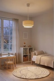 BRILAGI-LED Závesný luster na lanku BOHO BOBO 1xE27/60W/230V, priemer 40 cm, s bodkami, béžová/krémová