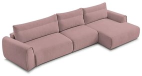 Svetloružová rohová pohovka Aden – Bobochic Paris